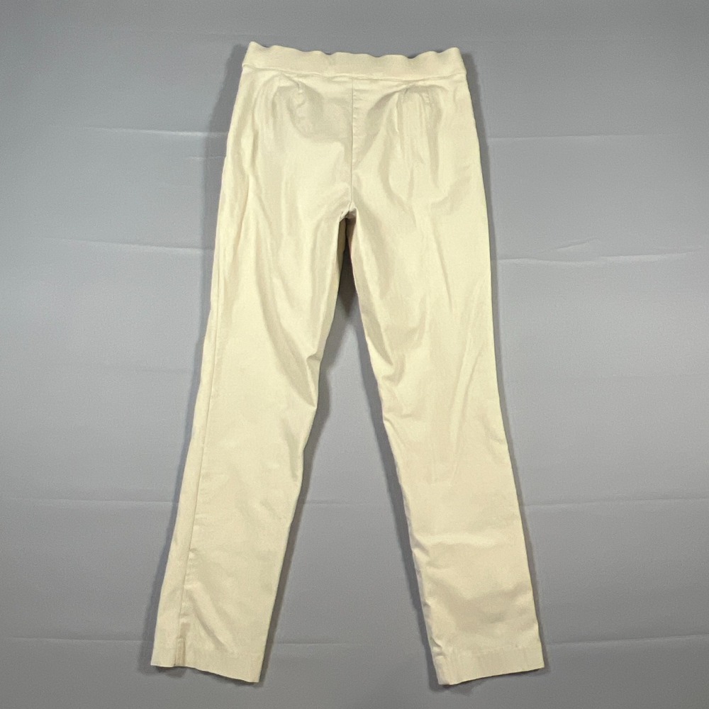 Fundamental Things Ankle Pants Womens Medium Beige Rayon Stretch Mid Rise Skinny